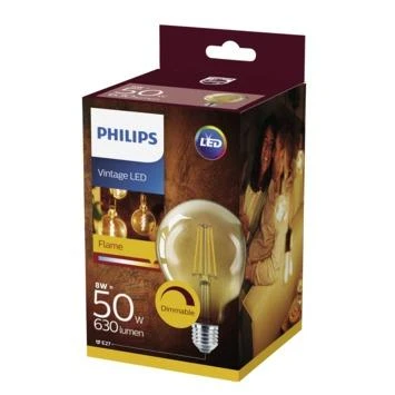 Philips LED Globe E27 50W Filament Goud Dimbaar 2 Philips LED Globe E27 50W Filament Goud Dimbaar - Afbeelding 2