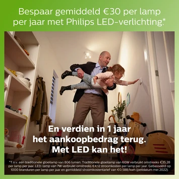 Philips LED Peer E27 75W Mat Niet Dimbaar 4 Philips LED Peer E27 75W Mat Niet Dimbaar - Afbeelding 4