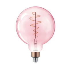Philips LED Giant Globe E27 40W G200 Pink Dimbaar