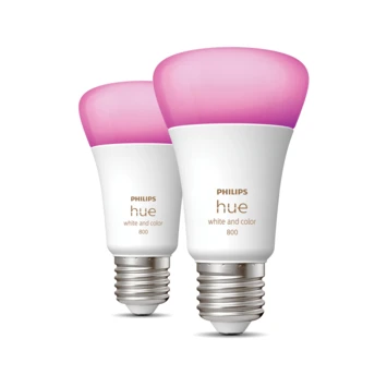 Philips Hue E27 9w White & Color 2 Pack 2 Philips Hue E27 9w White & Color 2 Pack - Afbeelding 2