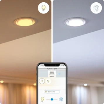 WiZ Connected LED Spot GU10 50W Koel Tot Warmwit Licht Dimbaar 4 WiZ Connected LED Spot GU10 50W Koel Tot Warmwit Licht Dimbaar - Afbeelding 4