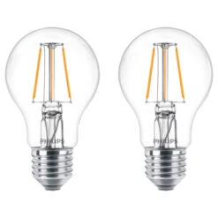 Philips LED Peer E27 60W 2 Stuks Filament Helder Niet Dimbaar