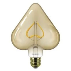 Philips LED Giant Heart E27 12W Filament Goud Niet Dimbaar -InterieurKunst Verkoopwinkel 123 28544
