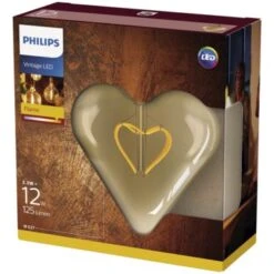 Philips LED Giant Heart E27 12W Filament Goud Niet Dimbaar -InterieurKunst Verkoopwinkel 123 28545