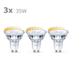 Philips LED Spot GU10 35W 3 Stuks Warmglow Dimbaar -InterieurKunst Verkoopwinkel 123 28617