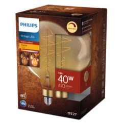 Philips LED Giant Globe E27 40W Filament Goud Dimbaar