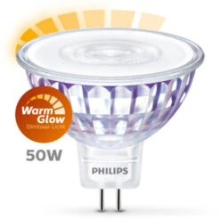 Philips LED Spot GU5.3 50W Warmglow Dimbaar