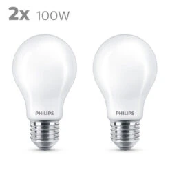 Philips LED Peer E27 100W 2 Stuks Mat Niet Dimbaar