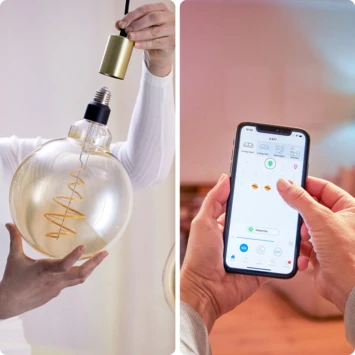 WiZ Connected LED Giant Globe E27 40W Filament Helder Koel Tot Warmwit Licht Dimbaar 4 WiZ Connected LED Giant Globe E27 40W Filament Helder Koel Tot Warmwit Licht Dimbaar - Afbeelding 4