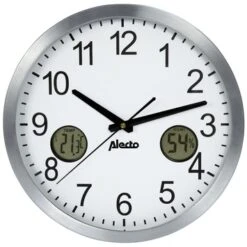 Alecto Analoge Wandklok Met Thermometer En Hygrometer