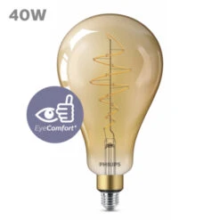 Philips LED Giant Peer E27 40W Filament Goud Dimbaar