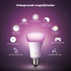 Philips Hue E27 9w White & Color 3set -InterieurKunst Verkoopwinkel 123 28871