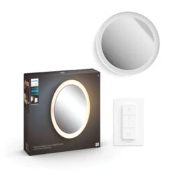 Philips Hue Adore Badkamer Spiegel Rond (56cm) 1x27W Wit Incl. Switch En Bluetooth