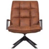 WOOOD Draaifauteuil Jouke Met Armleuning Kunstleer Cognac
