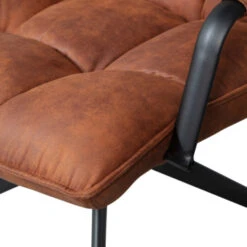 WOOOD Draaifauteuil Jouke Met Armleuning Kunstleer Cognac -InterieurKunst Verkoopwinkel 123 2959