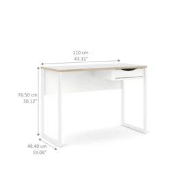 Bureau Loek Wit 76,5x110x48,4cm -InterieurKunst Verkoopwinkel 123 2970