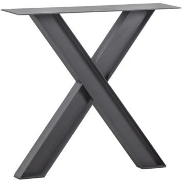 WOOOD Tablo Tafelonderstel X-poot Industrieel Metaal Per Stuk 2 WOOOD Tablo Tafelonderstel X-poot Industrieel Metaal Per Stuk - Afbeelding 2