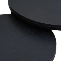 GAMMA Salontafel Kimberly Metaal/mdf Zwart - Set Van 2 -InterieurKunst Verkoopwinkel 123 3052