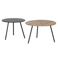 WOOOD Bijzettafel Rodi M Hout Metaal Zwart -InterieurKunst Verkoopwinkel 123 3065
