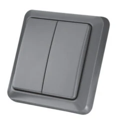 KlikAanKlikUit Wandschakelaar Dubbel AGST-8802 Buiten -InterieurKunst Verkoopwinkel 123 309