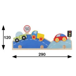 Kapstok Auto 3 Haaks Hout 290mm -InterieurKunst Verkoopwinkel 123 3180