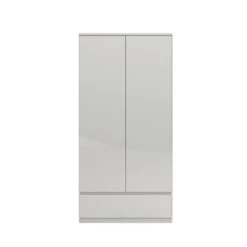 Kledingkast Neveda 2-deurs Hoogglans Wit -InterieurKunst Verkoopwinkel 123 3298