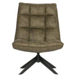 WOOOD Draaifauteuil Jouke Kunstleer Warmgroen