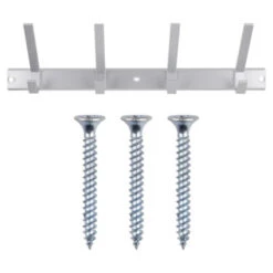 Kapstok Ria 4 Haaks Aluminium 456mm -InterieurKunst Verkoopwinkel 123 3344