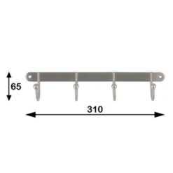 Kapstok Mathijs 4 Haaks Rvs 310mm 13 Kapstok Mathijs 4 Haaks Rvs 310mm -InterieurKunst Verkoopwinkel 123 3373