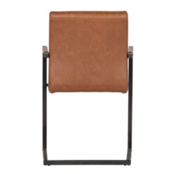 WOOOD Eetkamerstoel Bas Pu-leder Cognac -InterieurKunst Verkoopwinkel 123 3380