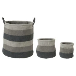 Sealskin Opbergmand Knitted 20x20 Cm Grijs -InterieurKunst Verkoopwinkel 123 3396