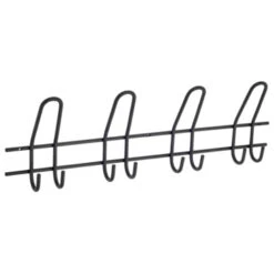 Kapstok Ursela 8 Haaks Zwart 530mm