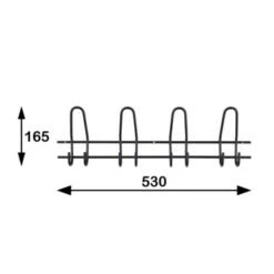 Kapstok Ursela 8 Haaks Zwart 530mm 13 Kapstok Ursela 8 Haaks Zwart 530mm -InterieurKunst Verkoopwinkel 123 3415