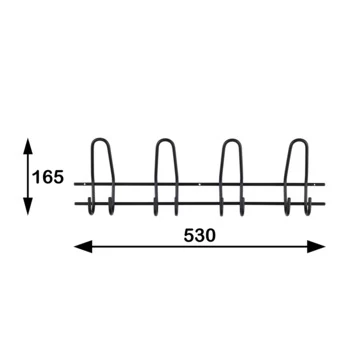Kapstok Ursela 8 Haaks Zwart 530mm 7 Kapstok Ursela 8 Haaks Zwart 530mm - Afbeelding 7
