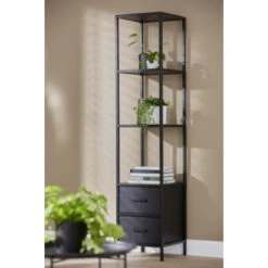 GAMMA Wandrek Richard Met Lade Metaal/mdf Zwart -InterieurKunst Verkoopwinkel 123 3479