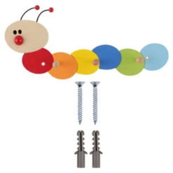 Kapstok Rups 3 Haaks Gekleurd 390mm -InterieurKunst Verkoopwinkel 123 3511