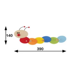 Kapstok Rups 3 Haaks Gekleurd 390mm -InterieurKunst Verkoopwinkel 123 3513