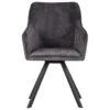 WOOOD Draaistoel Jitse Fluweel Antraciet