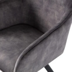 WOOOD Draaistoel Jitse Fluweel Antraciet -InterieurKunst Verkoopwinkel 123 3615