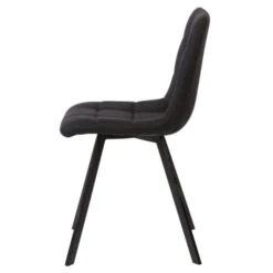 WOOOD Eetkamerstoel Timon Gestoffeerd Donkergrijs -InterieurKunst Verkoopwinkel 123 3697