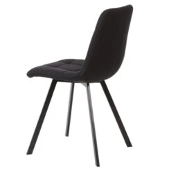 WOOOD Eetkamerstoel Timon Gestoffeerd Donkergrijs -InterieurKunst Verkoopwinkel 123 3698