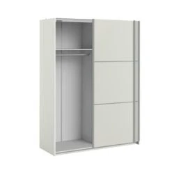 Kledingkast Janneke 150CM Wit/houtnerf -InterieurKunst Verkoopwinkel 123 3709