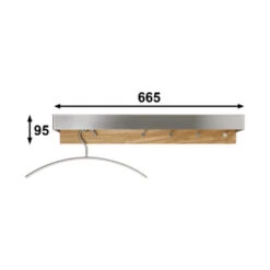 Kapstok RVS/hout Dex -InterieurKunst Verkoopwinkel 123 3781