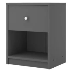 Nachtkastje Met Lade Mahra Grijs -InterieurKunst Verkoopwinkel 123 3874