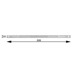 Kapstok Colin 7 Haaks Alu 535mm -InterieurKunst Verkoopwinkel 123 3899