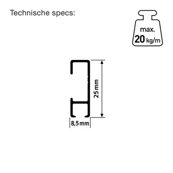Artiteq Click Rail Schilderij Ophangsysteem Compleet 6 Meter Wit 5 Artiteq Click Rail Schilderij Ophangsysteem Compleet 6 Meter Wit - Afbeelding 5
