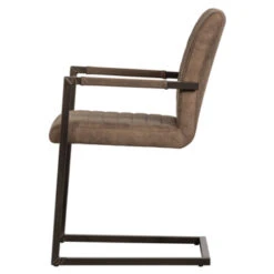 WOOOD Eetkamerstoel Bas Pu-leder Taupe -InterieurKunst Verkoopwinkel 123 3955