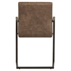 WOOOD Eetkamerstoel Bas Pu-leder Taupe -InterieurKunst Verkoopwinkel 123 3956