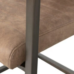 WOOOD Eetkamerstoel Bas Pu-leder Taupe -InterieurKunst Verkoopwinkel 123 3957