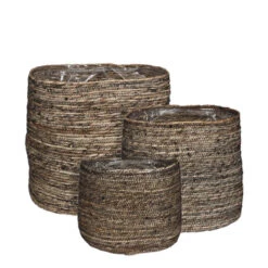 Jeanine Mand Rond Bruin H31xd33 Cm